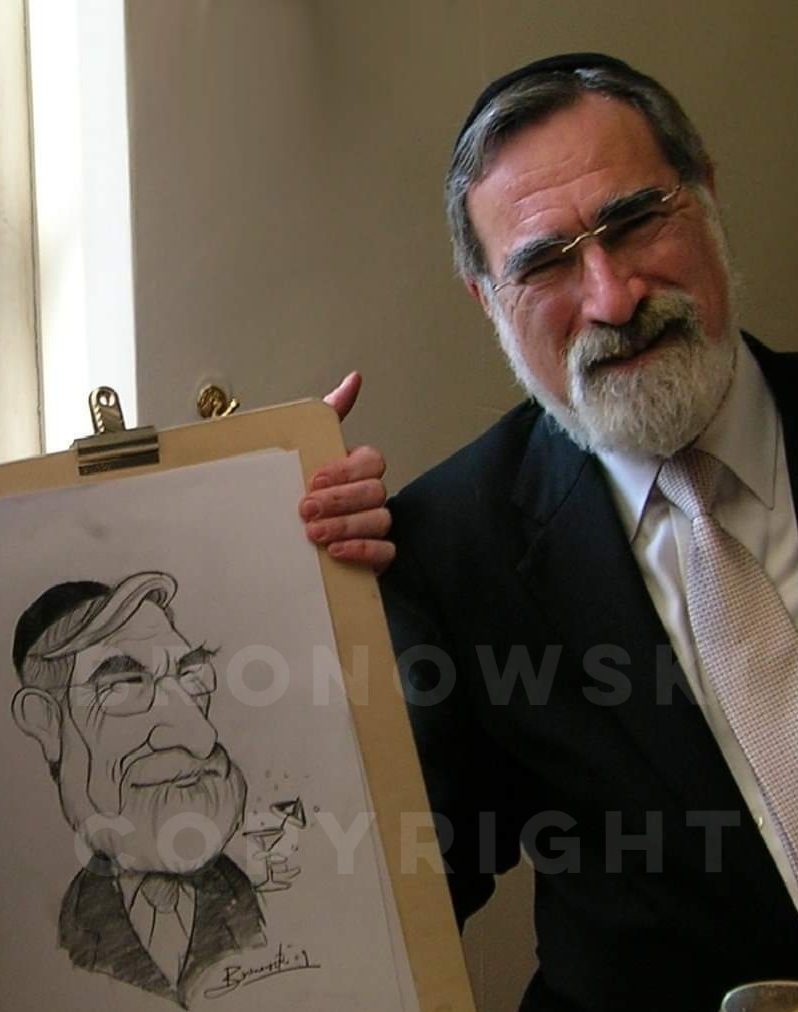 Portrait of a statesman — Rabbi Lord Jonathan Sacks, pencil on a3 paper by Nick Bronowski