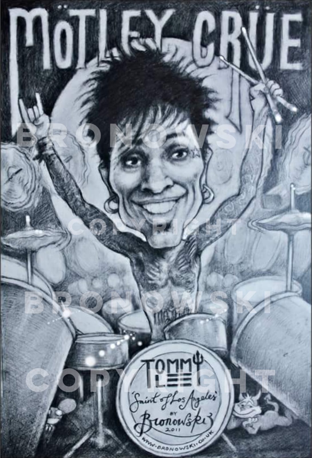 Tommy Lee caricature by Nick Bronowski